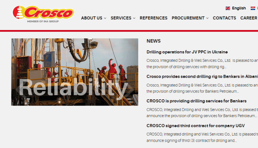 Crosco Integrated's website