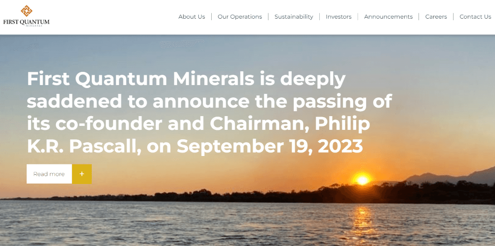 Offshore companies in Panama - First Quantum Minerals Ltd.