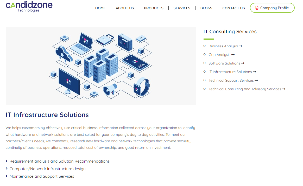 Candidzone Technologies’s website