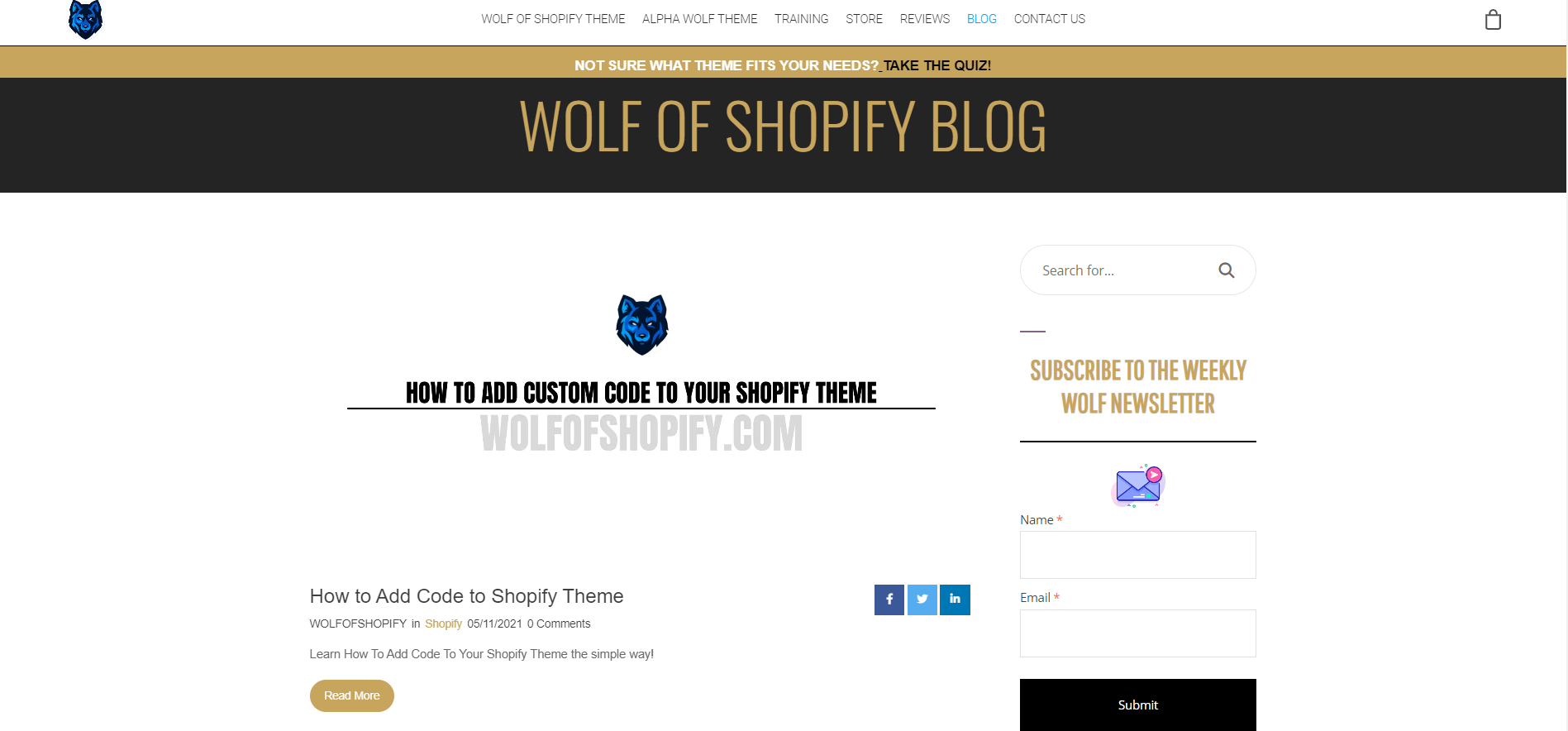 Wolf of Shopify's blog