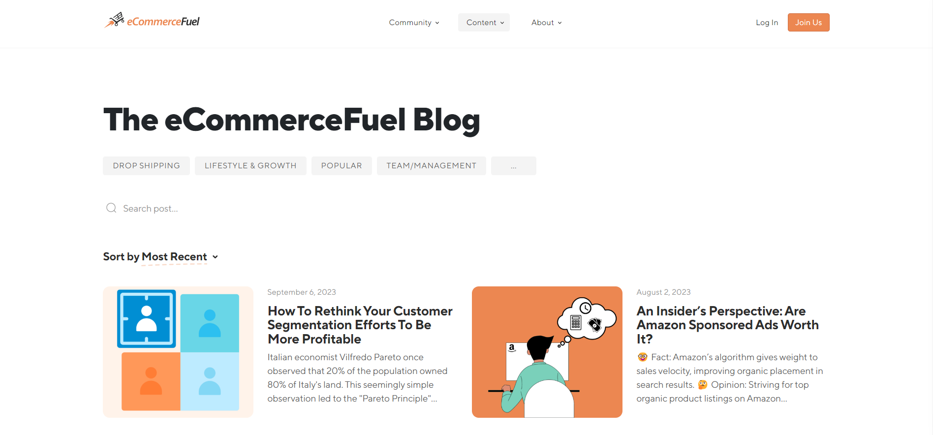 Ecommerce Fuel blog