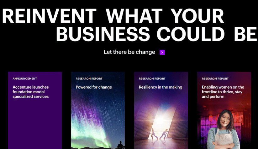 Accenture’s website
