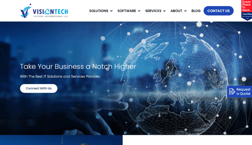 VisionTech’s website