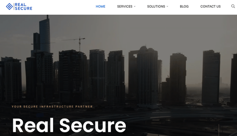 Real Secure’s website