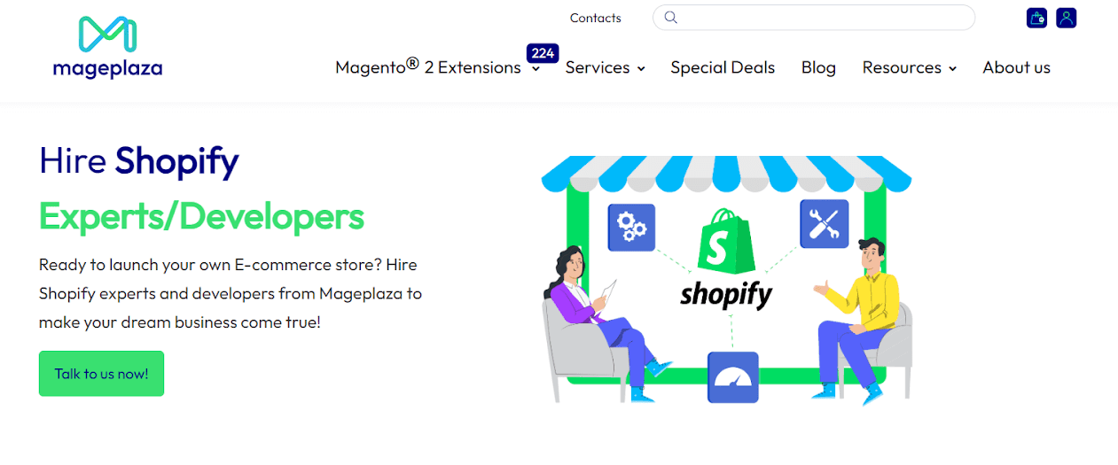 Mageplaza Shopify developer hiring service