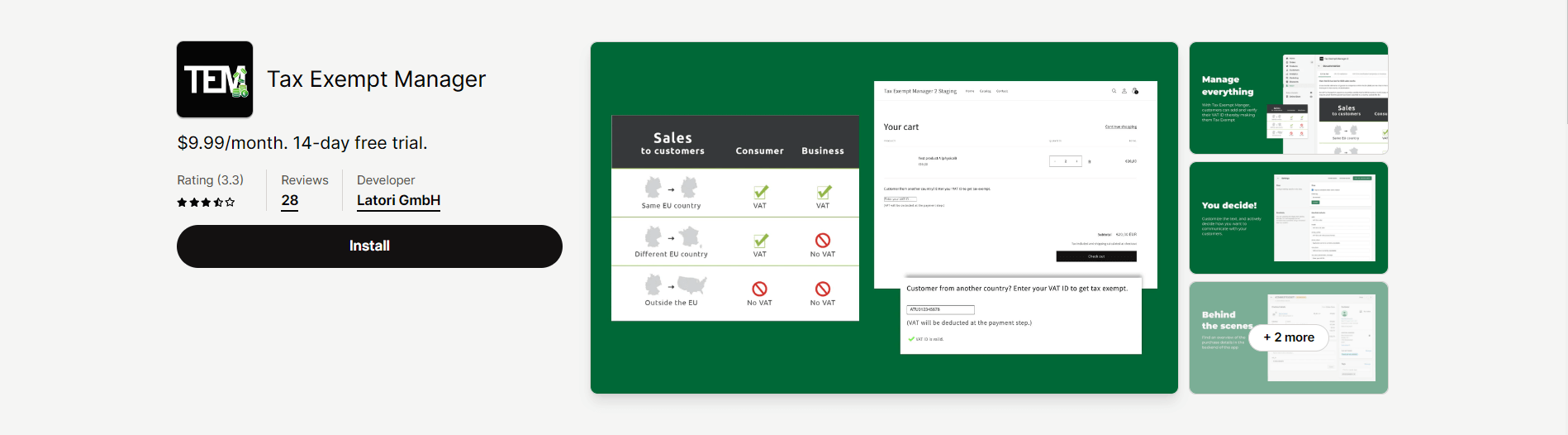 Tax Exempt Manager app