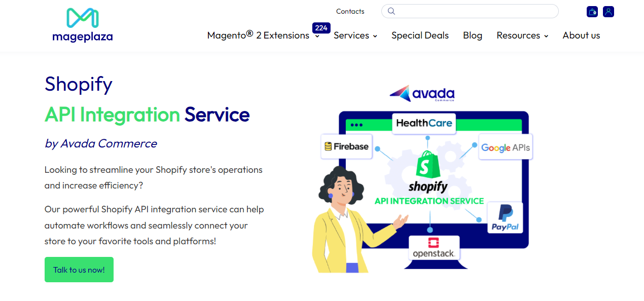 Mageplza’s Shopify API integration service
