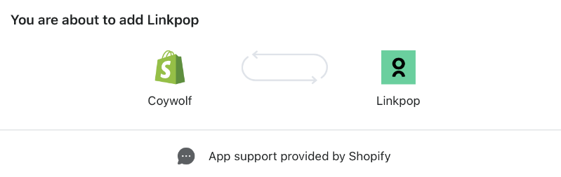 Adding Linkpop in Shopify