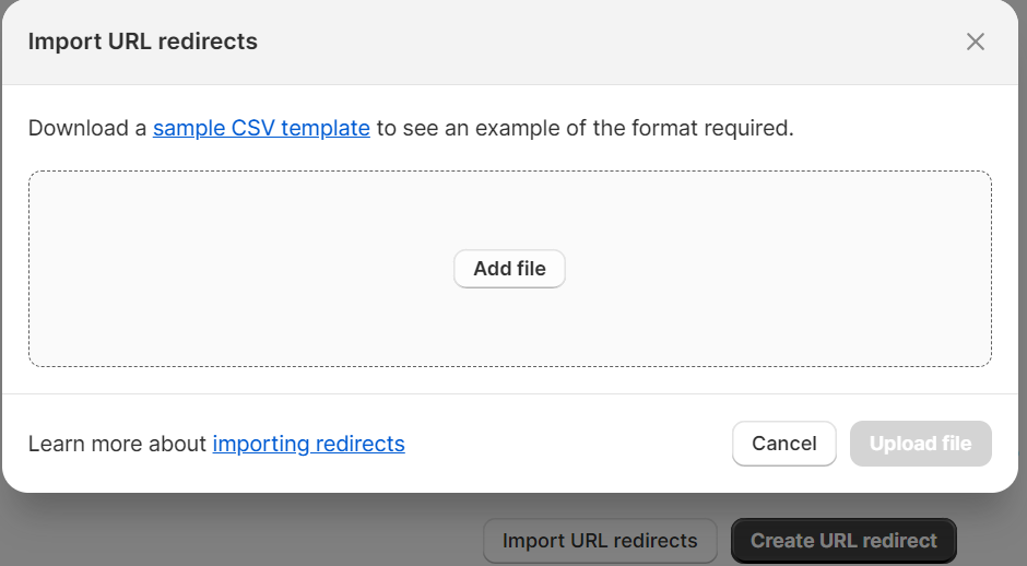 Fill out the Redirect from the field with the previous URL and the Redirect to the field with the new URL