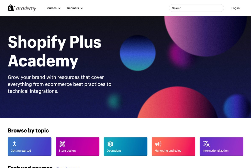 Approach to Shopify Plus Academy resources