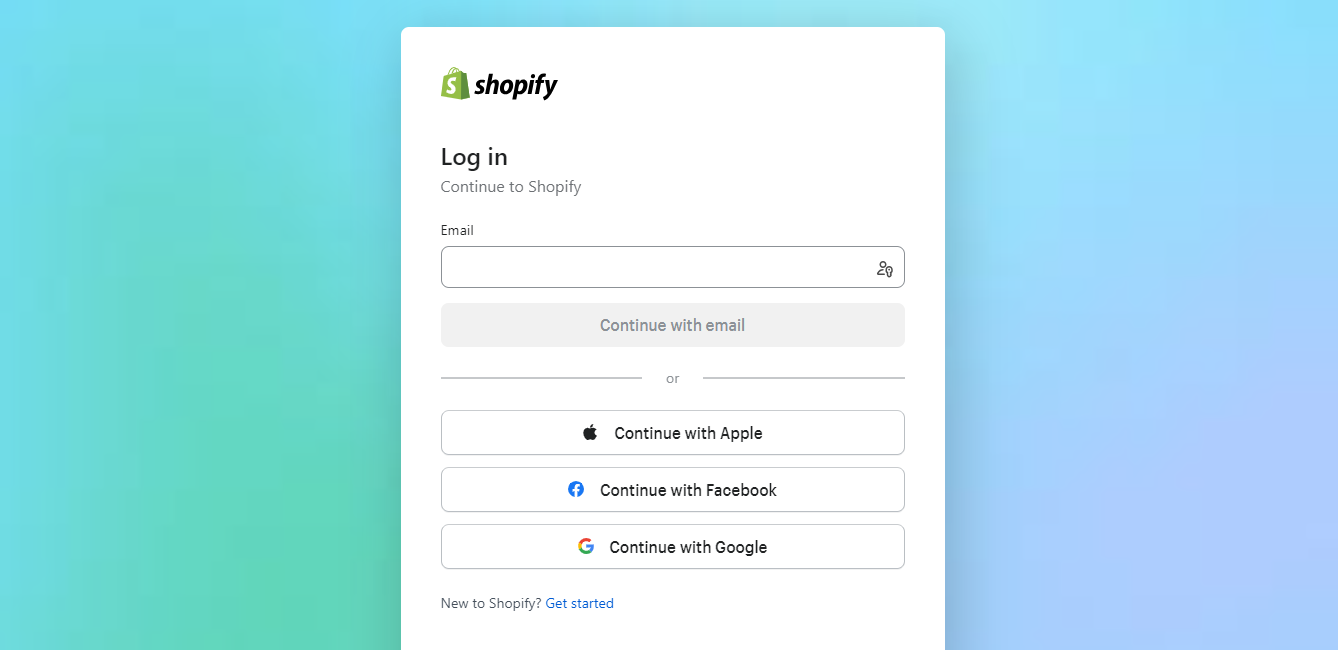 Access your Shopify admin