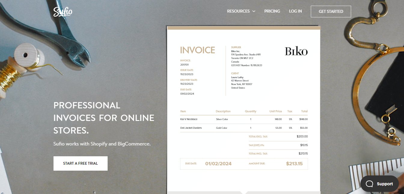 Sufio: Professional Invoices