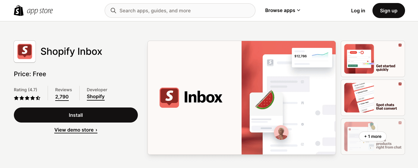 Overview of Shopify Inbox app