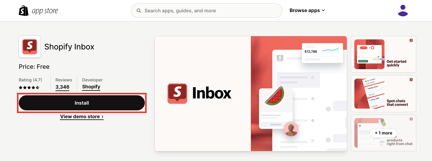 How to install Shopify Inbox