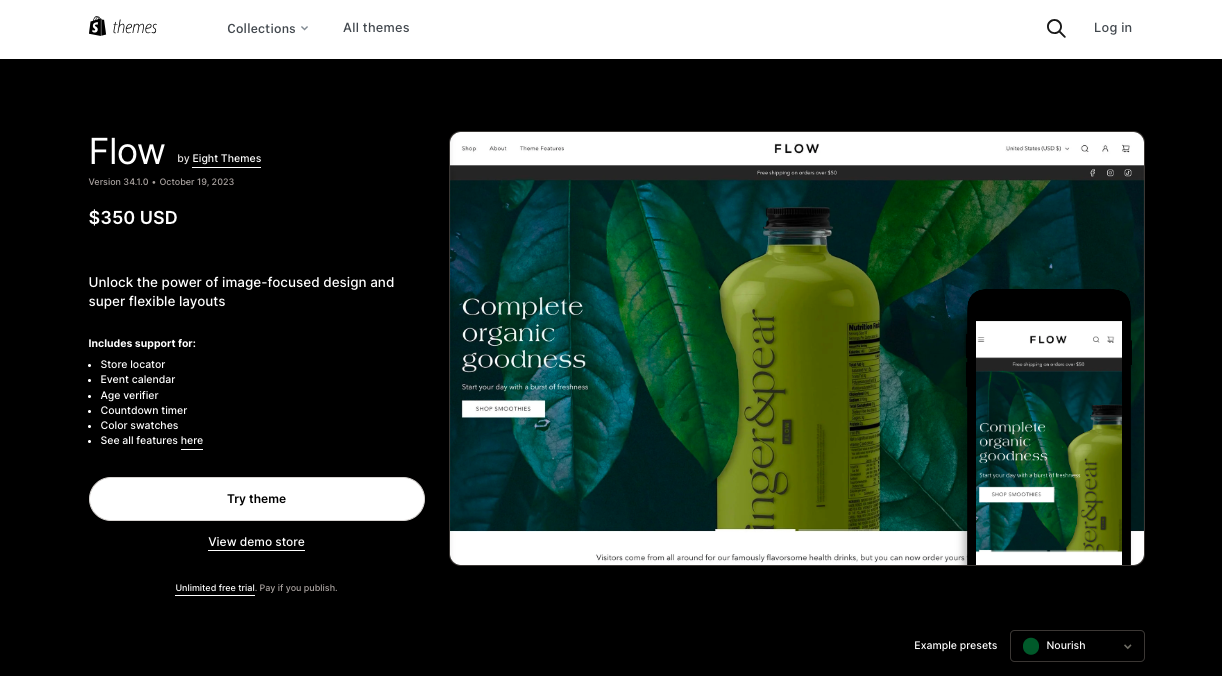 A good Shopify theme for SEO is Flow