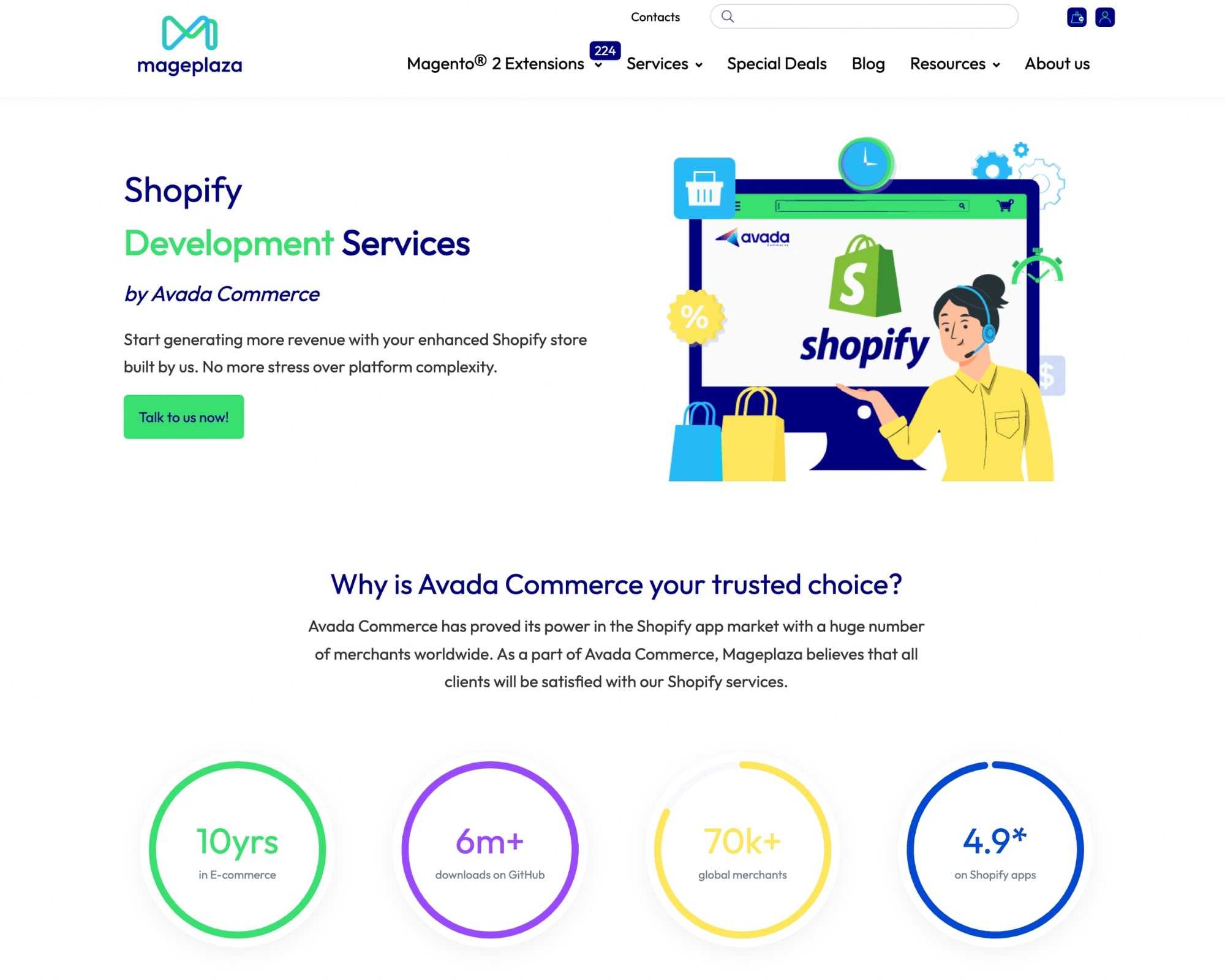 Shopify store development by Mageplaza