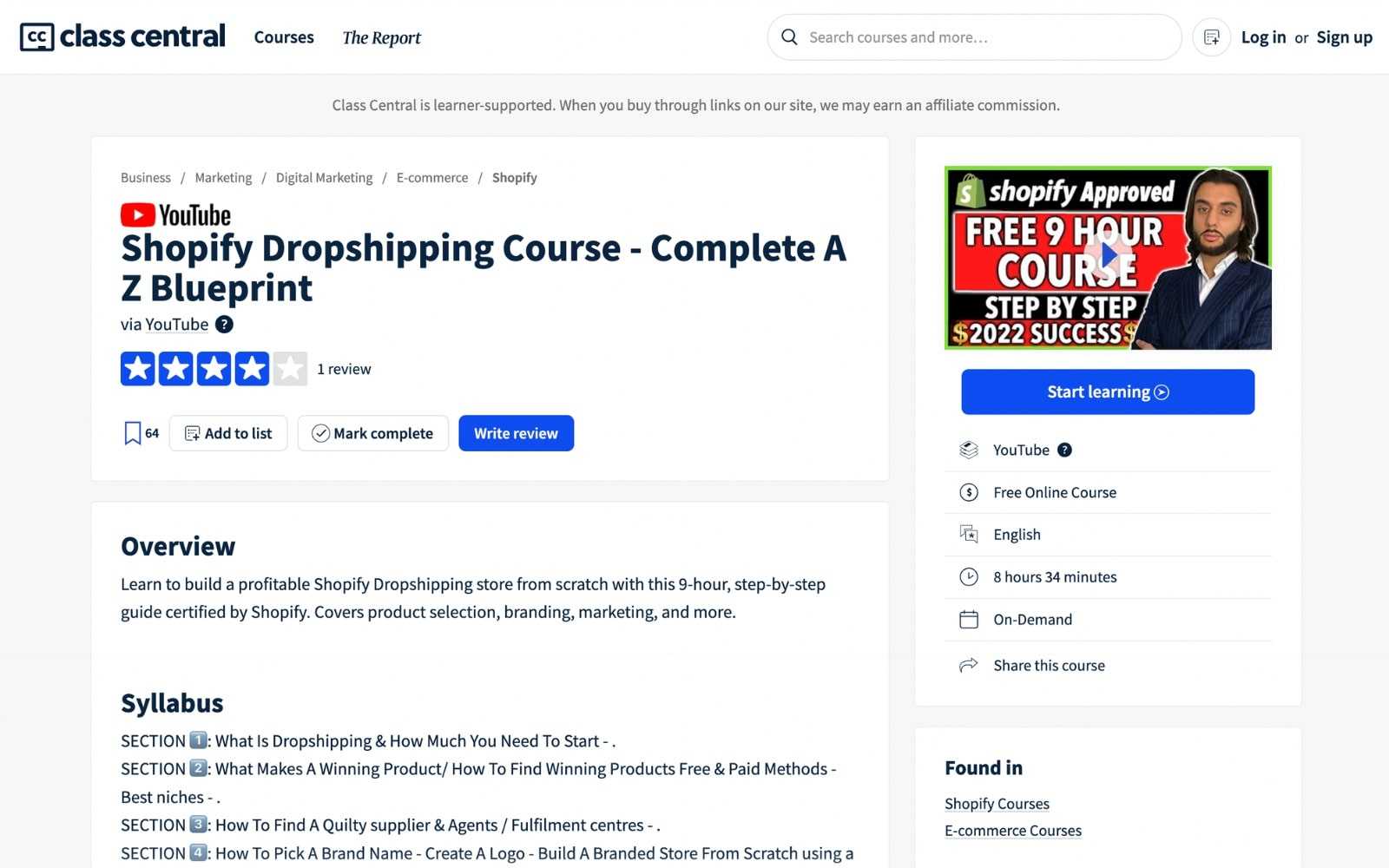 Shopify Dropshipping Course - Complete A Z Blueprint