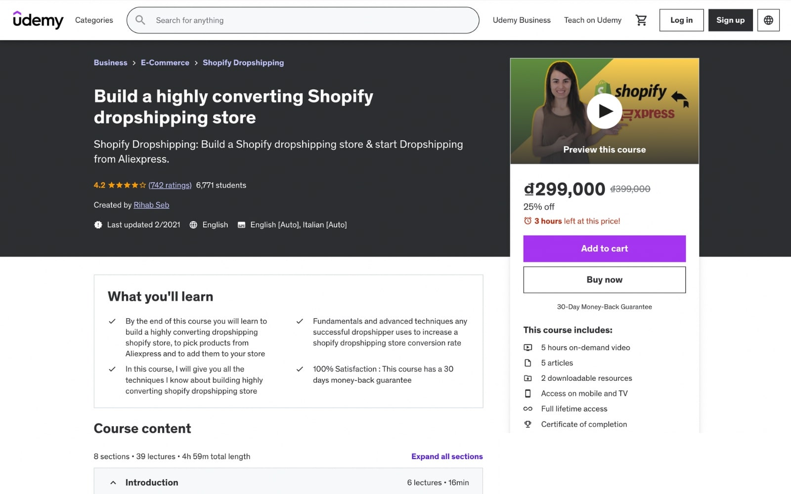 Build a highly converting Shopify dropshipping store