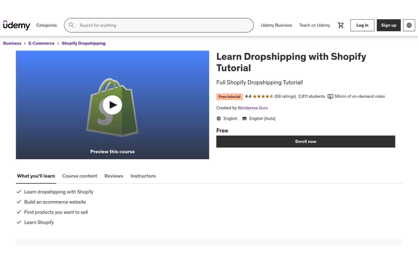 Learn Dropshipping with Shopify Tutorial