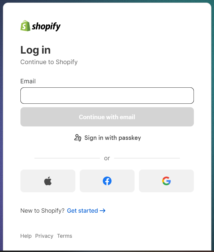 Log in 