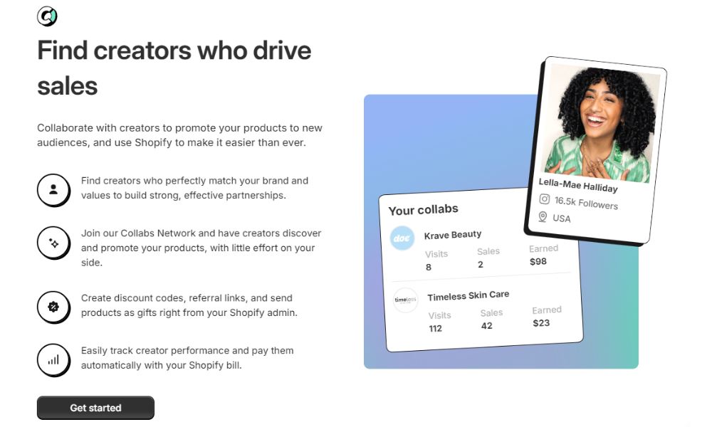 Start Shopify Collabs