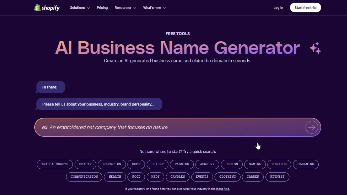 The Shopify Business Name Generator is a free tool