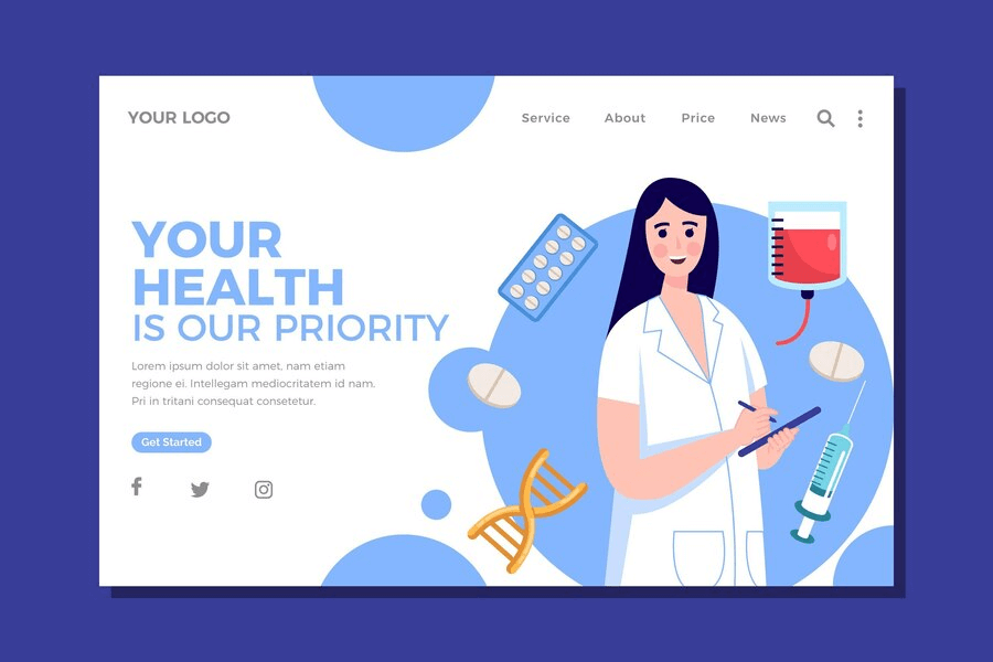 health care web design