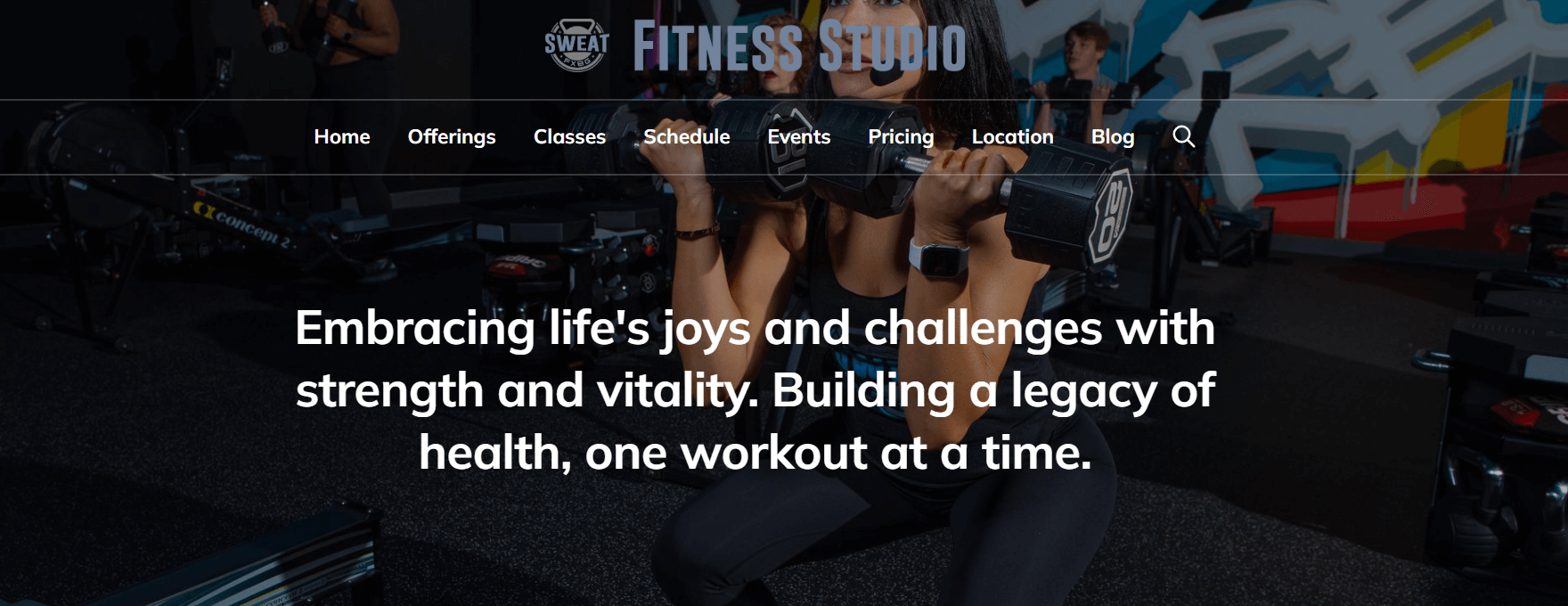 fitness website design