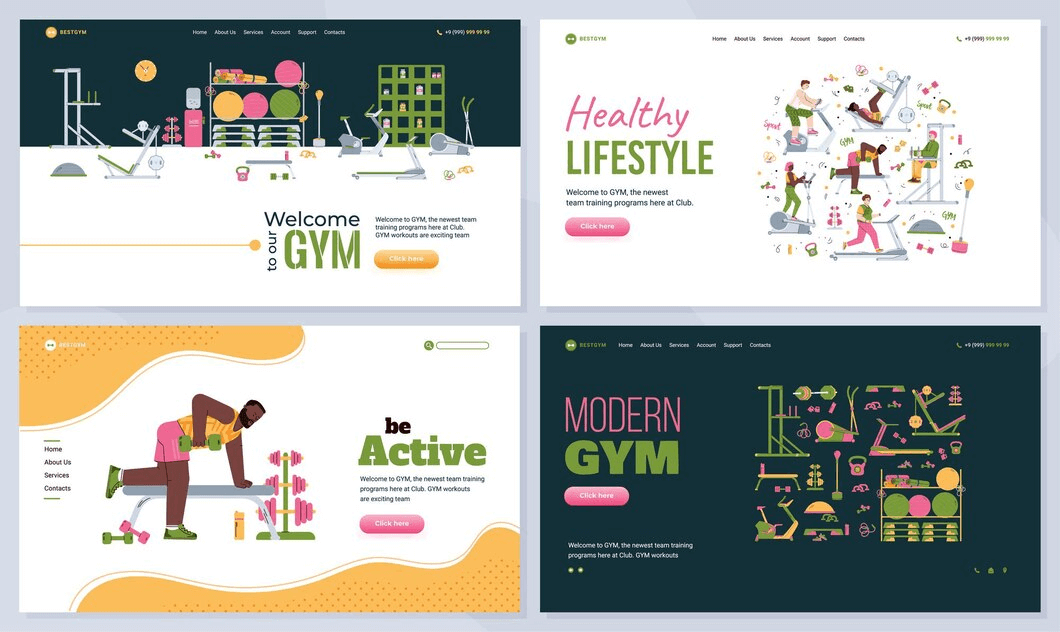 fitness website design