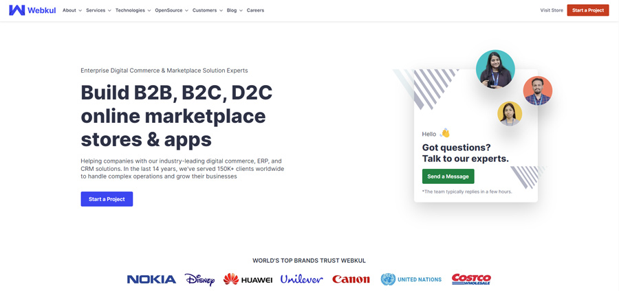 Webkul is one of the top development companies in the world