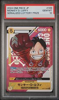 PSA10] Monkey D. Luffy (Open / Serial / Manga Picture) SR PROMO OP07-109 1枚