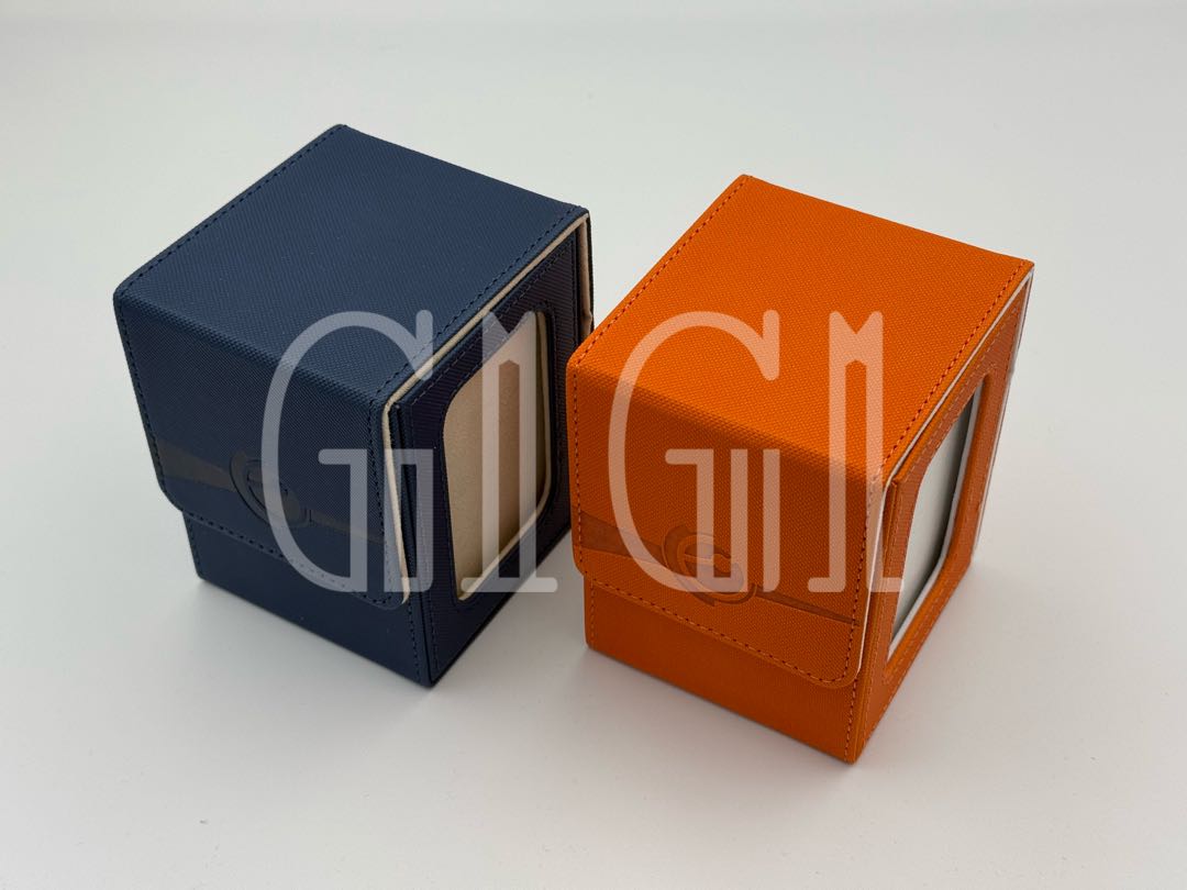 「G1G1」コレクター向け 高級トレカデッキケース（ストレージボックス、デッキホルダー）オレンジ 1枚
