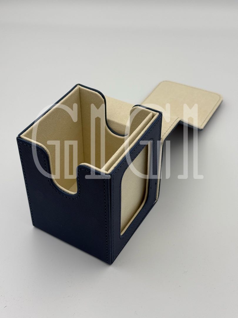 「G1G1」コレクター向け 高級トレカデッキケース（ストレージボックス、デッキホルダー）ブルー 1枚