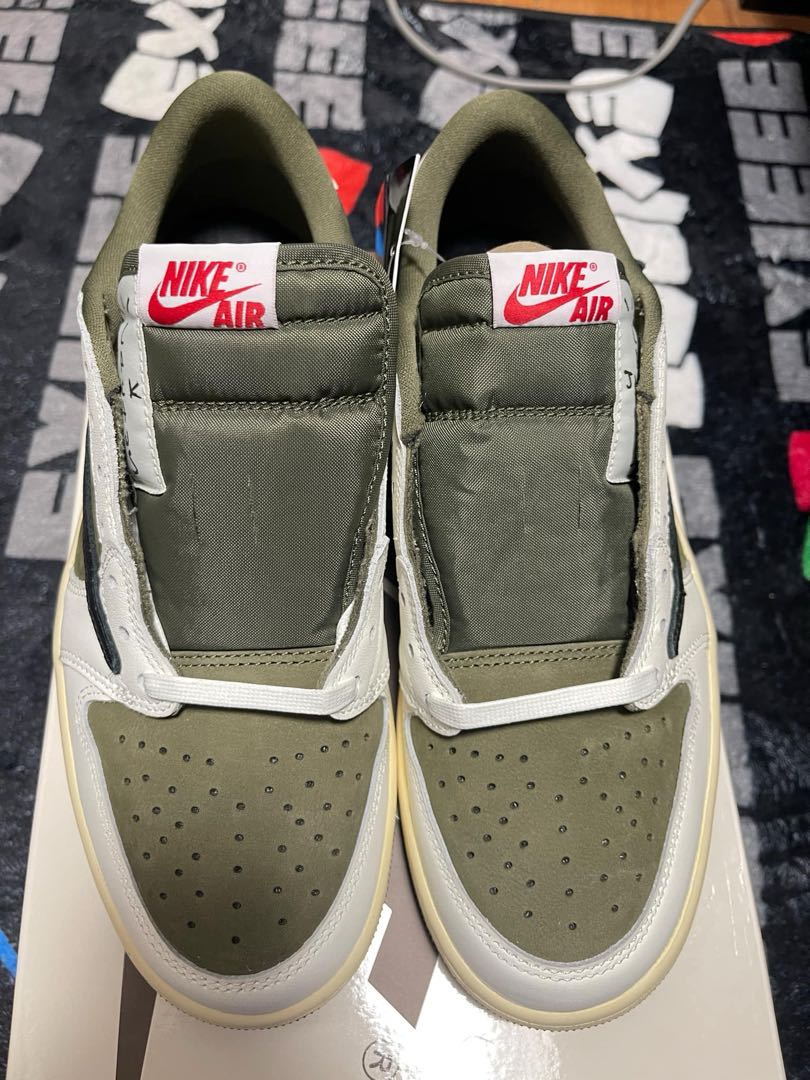 Travis Scott × Nike Air Jordan 1 Low OG SP "Reverse Olive" 26.5cm