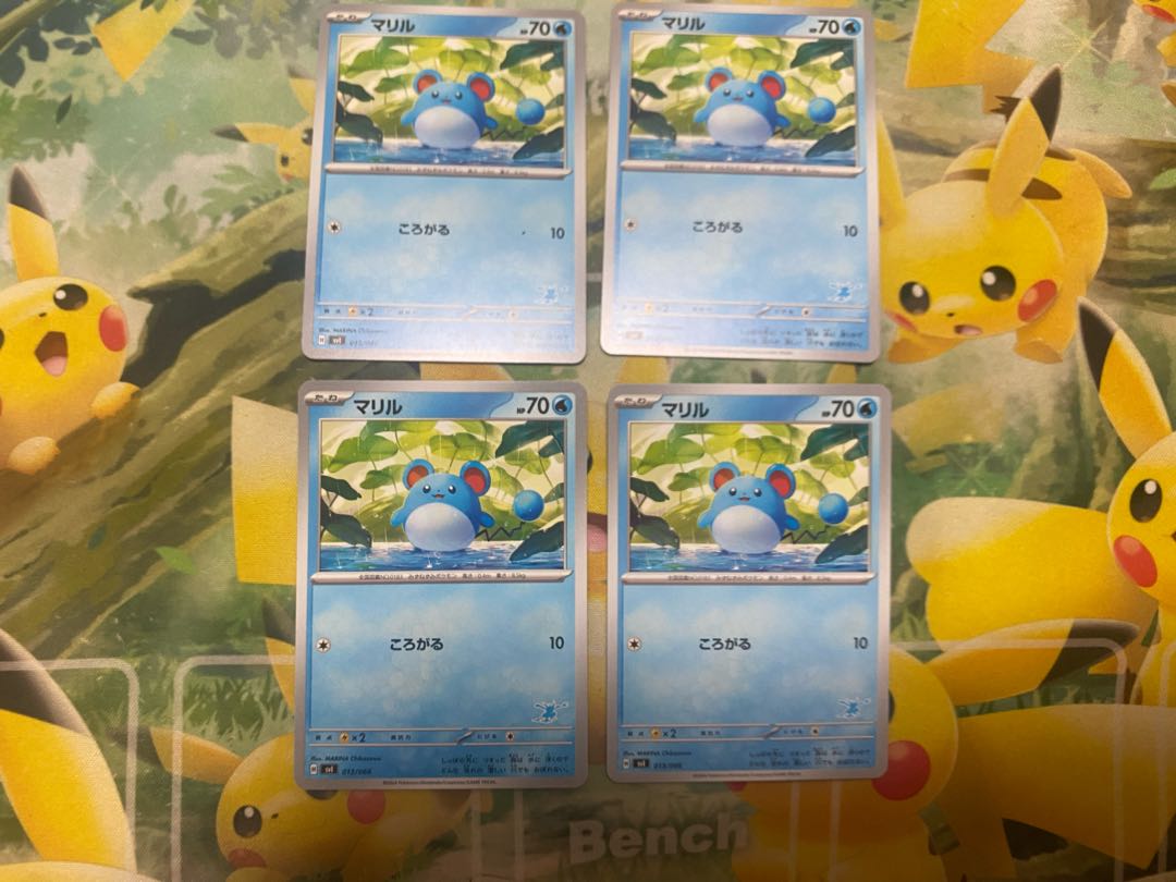 ポケモンカード　マリル　ころがる　４枚 1枚