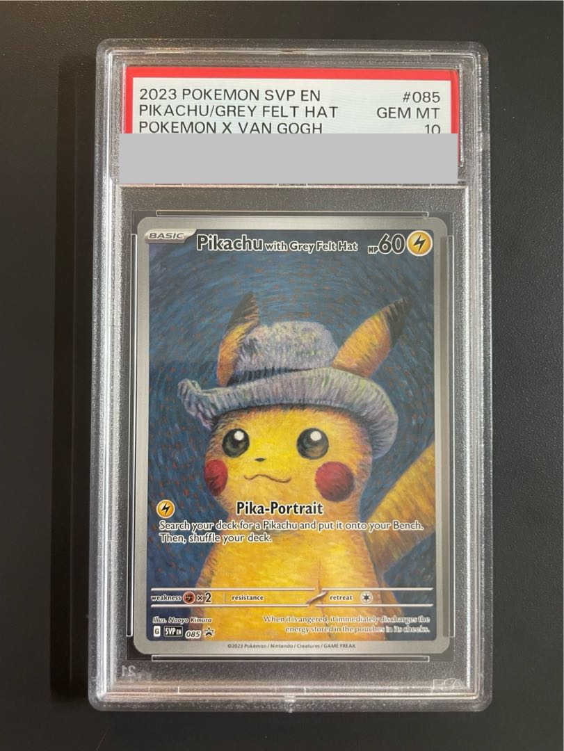 【安心発送】 with PSA10鑑定済〕Pikachu Grey Hat(ゴッホピカチュウ)【P Felt ポケモンカードゲーム