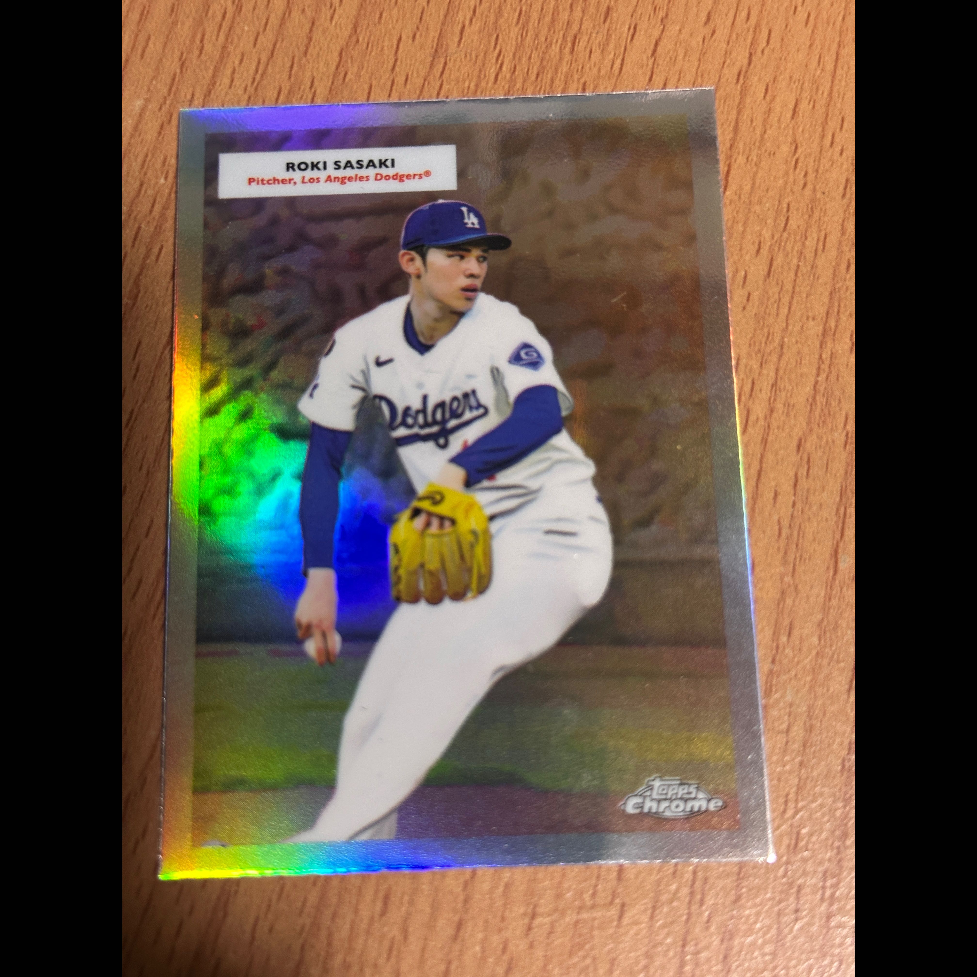 2025 Topps Chrome Platinum Roki Sasaki (Back: Yoshinobu Motomura) 1枚