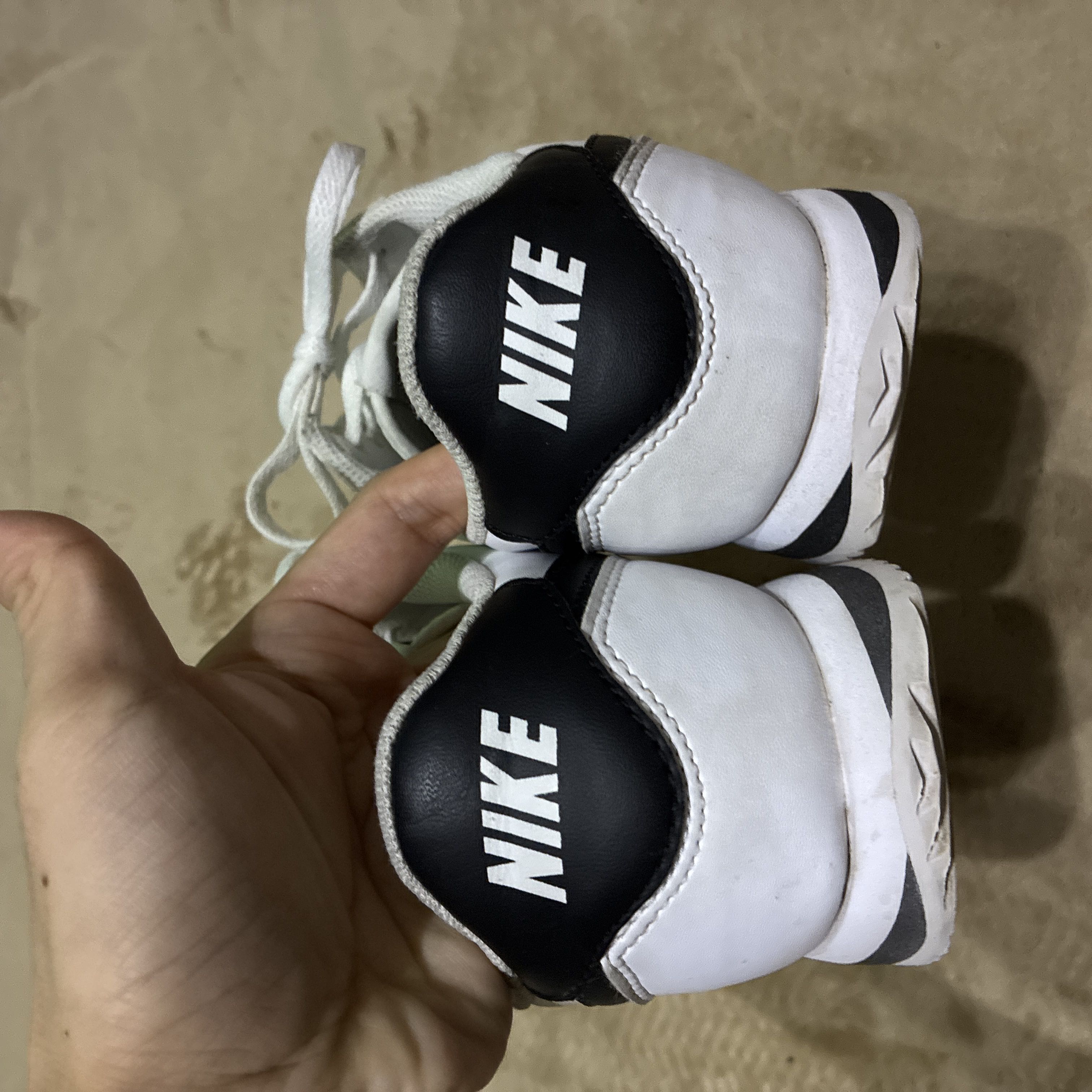 NIKE Cortez White/Black Sneakers, Size 25.0 cm 25cm