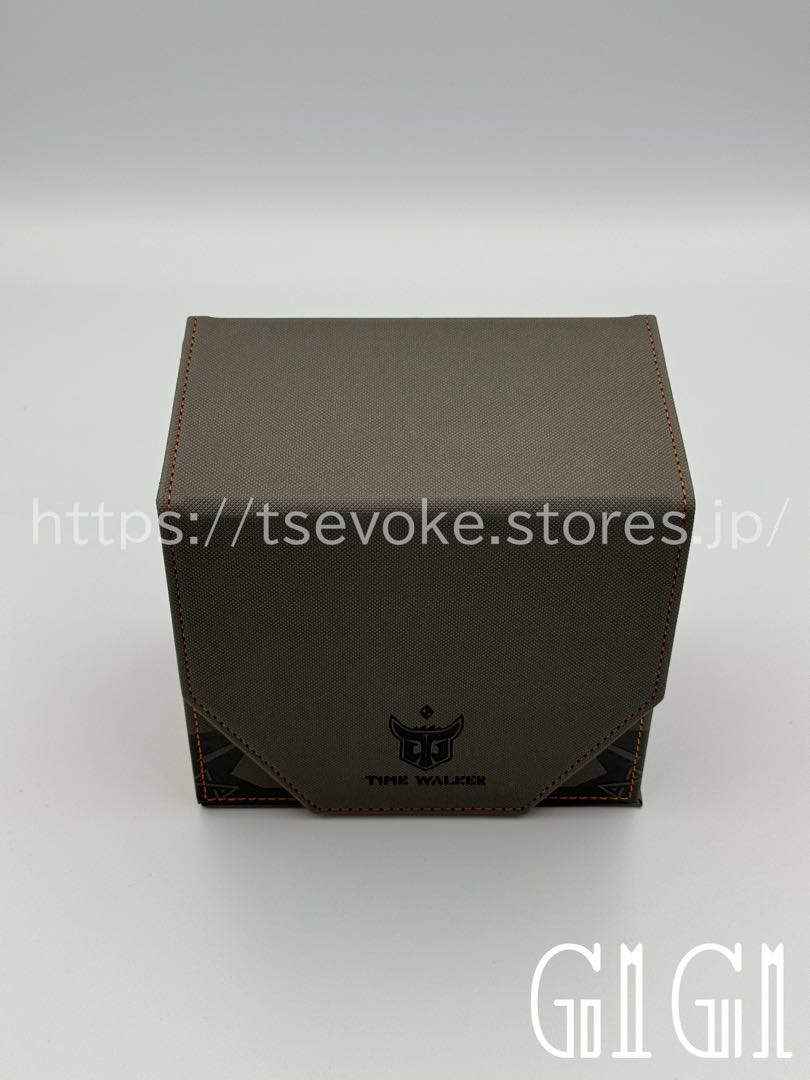 TIMEWALKER" collector's high-end Trek card deck case (storage box, deck holder) in gray. 1枚