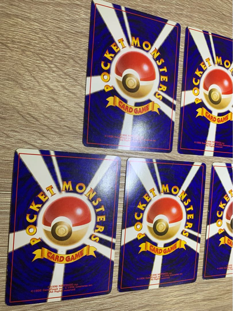 Pokemon set of Katsura's Pokemon cards old back