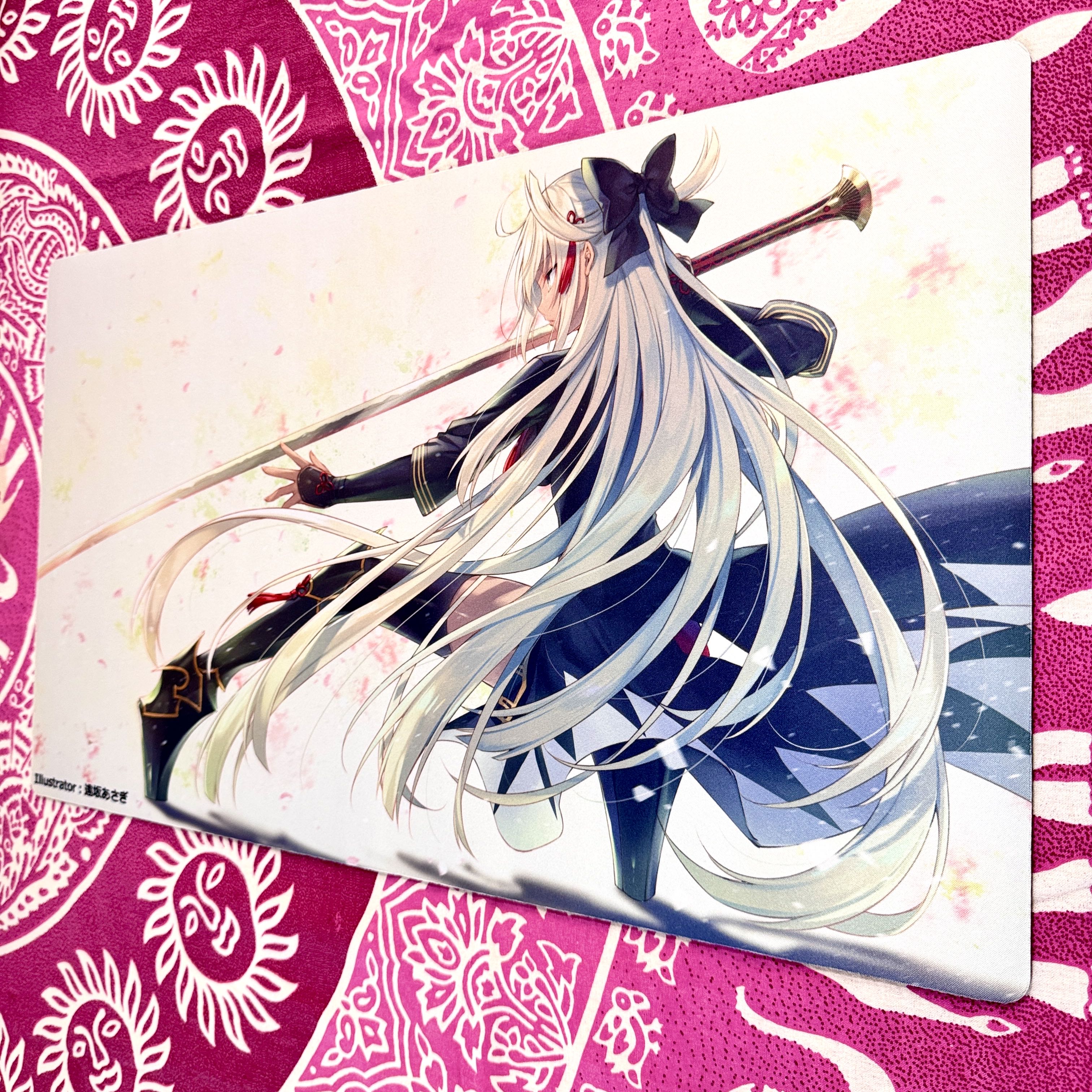 【開封済み】FGO Fate 沖田オルタ 沖田総司 白詰草 プレイマット