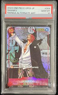 PSA10] Shanks (Parallel)(Super Parallel)(Comic Parallel, Comic Parallel, Cartoon Background) P-SR OP09-004 1枚