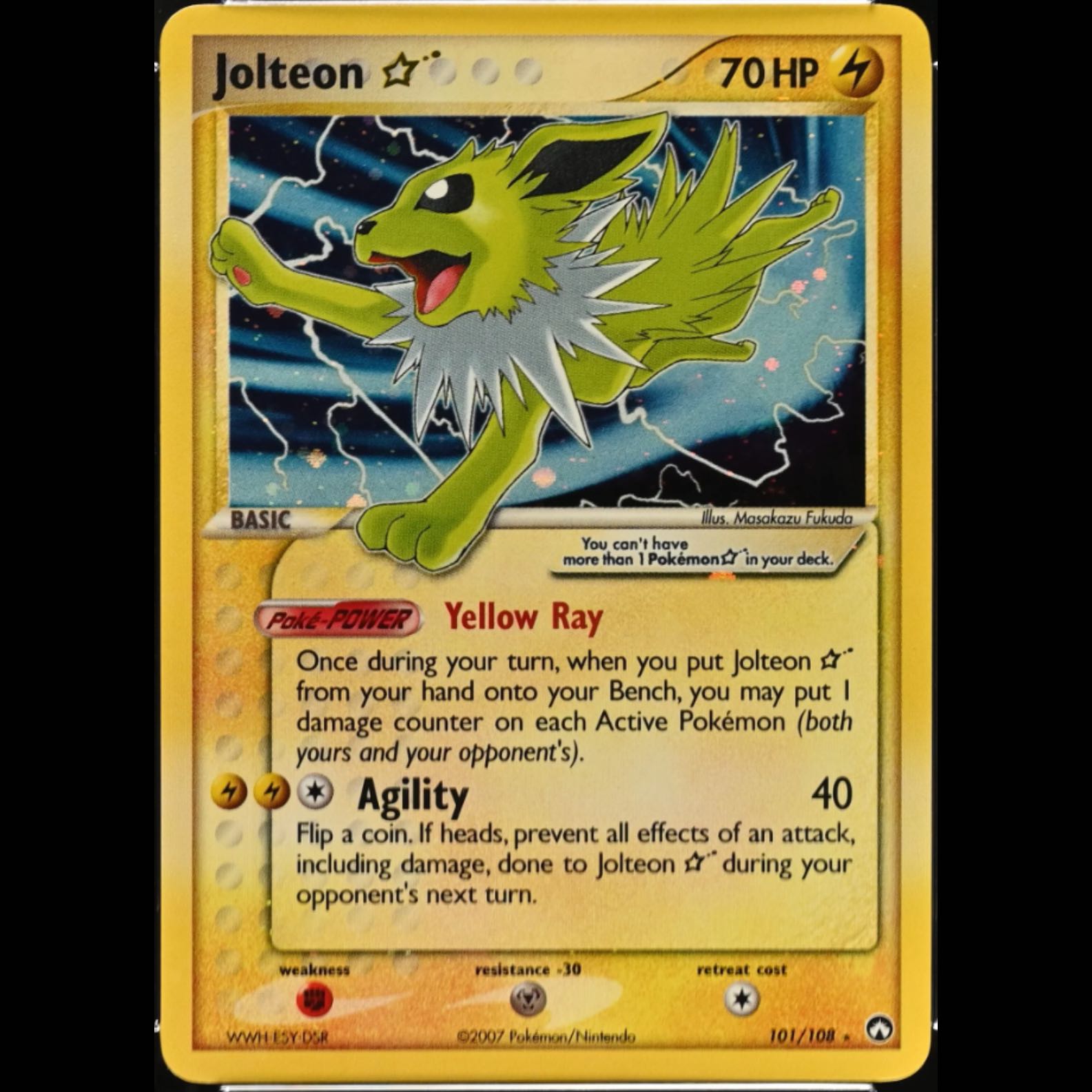 ポケモンカード サンダース ゴールドスター 英語版 Jolteon    gold star 海外版 pokmon trading card game 1st Edition  1枚
