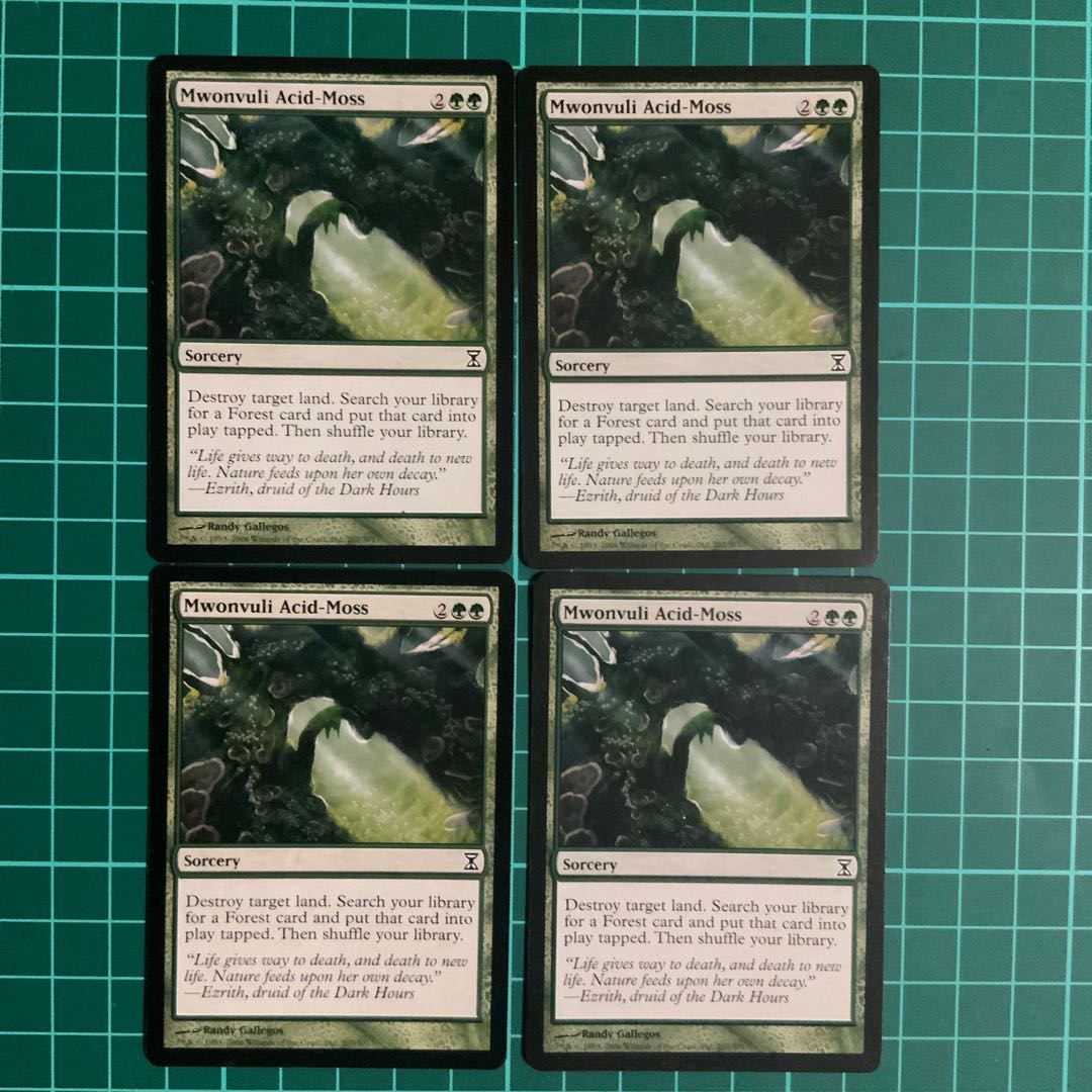 MTG Mwonvuli Acid-Moss 4-card Magic the Gathering