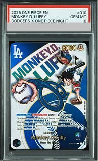 PSA10] Monkey D. Luffy (English Version / Dodgers) PROMO EB02-010 1枚