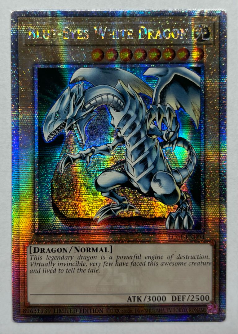 青眼の白龍　25thシークレットレア　クオシク　BLUEーEYES WHITE DRAGON