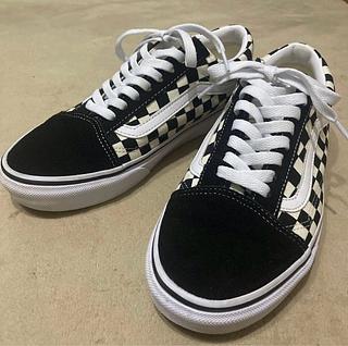 VANS バンズ V36CL+ オールドスクール チェッカー 24.5cm 黒 24.5cm