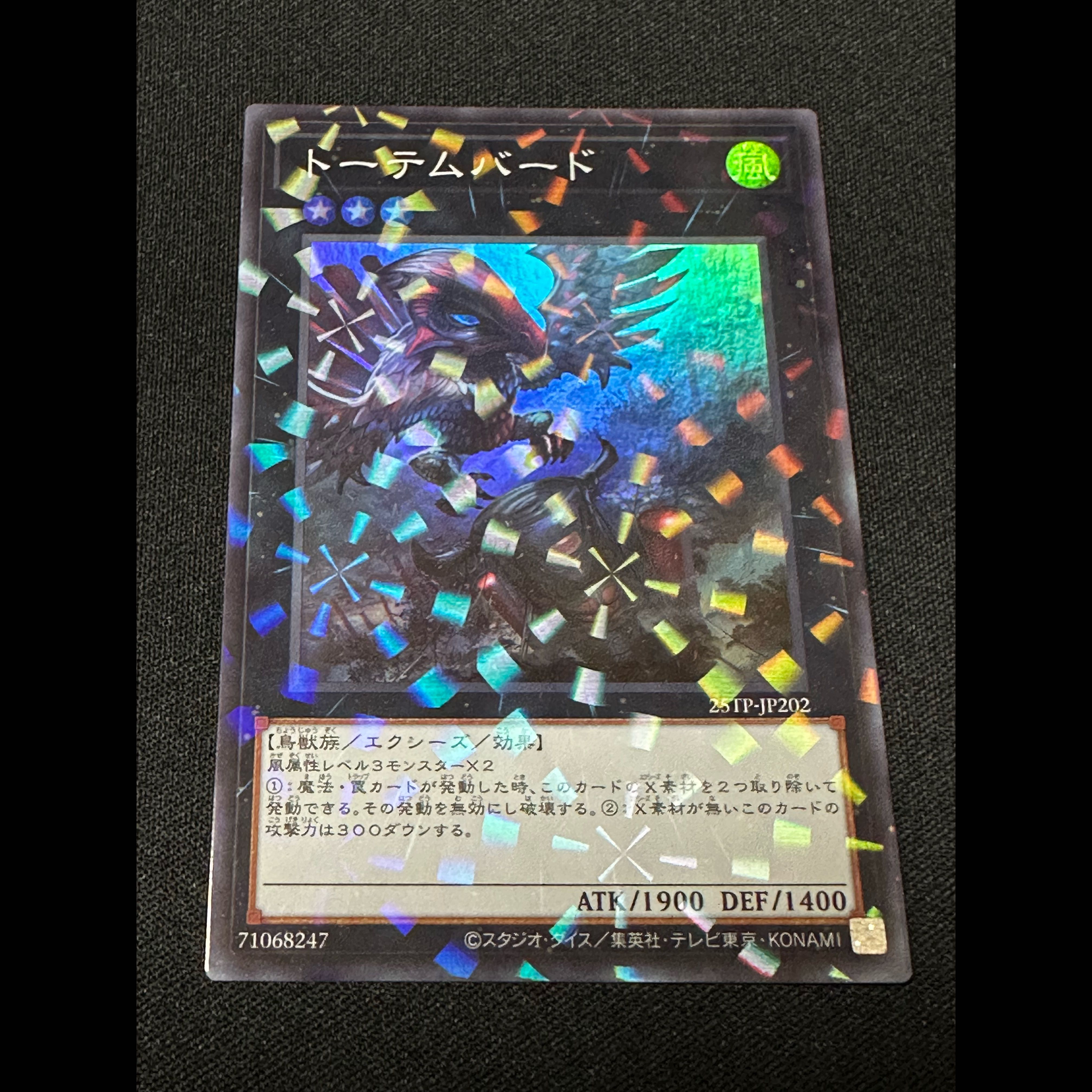 遊戯王　 トーテムバード　スーパーパラレル　25TP-JP202 絢嵐 1枚