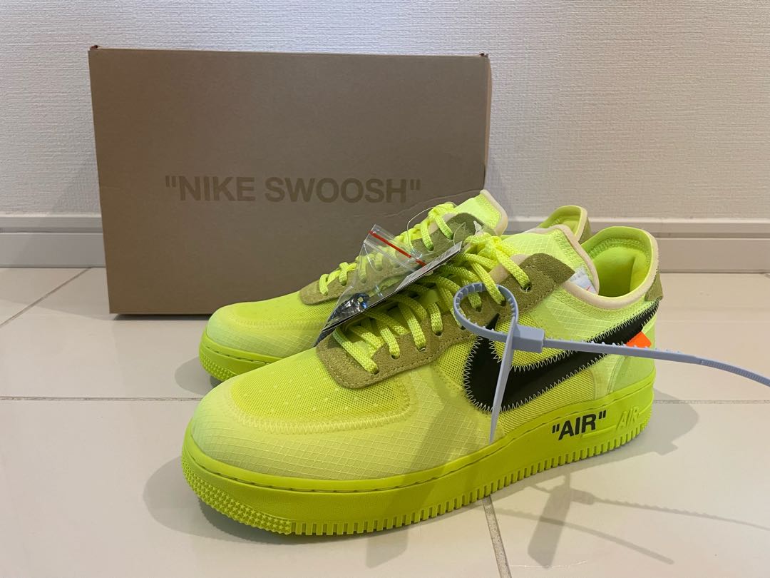 Off-White × Nike Air Force 1 Low "Volt"  オフホワイト × ナイキ エアフォース1 ロー "ボルト" 28cm