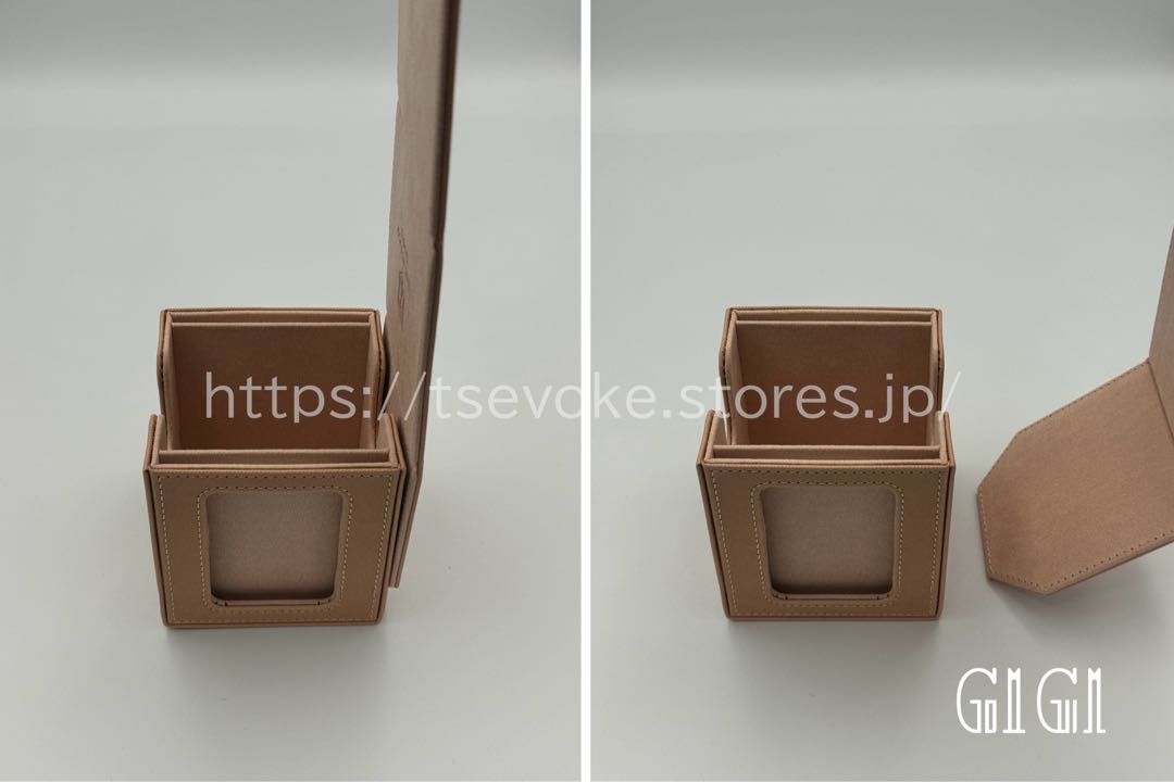 「TIMEWALKER」コレクター向け 高級トレカデッキケース（ストレージボックス、デッキホルダー）茶色 1枚